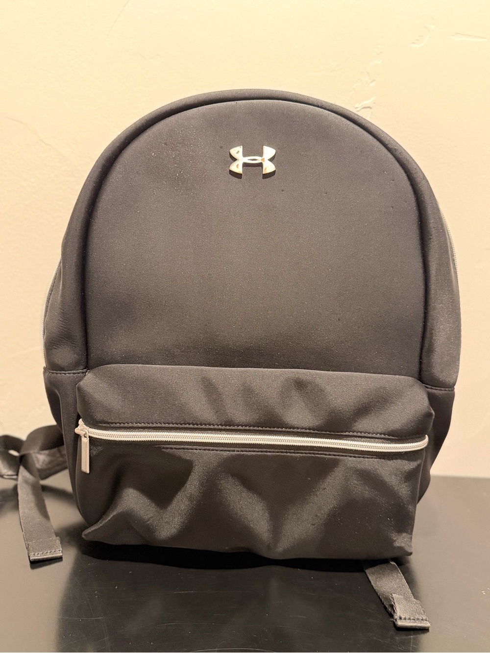 Under Armour Black Small Backpack with Silver Logo